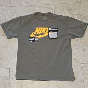 Nike Gray T-Shirt with Yellow Logo